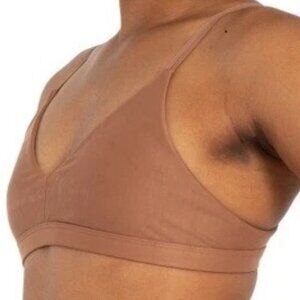 Nude Barre Women's Wire Free Lightweight Bralette, 2PM Caramel Brown, XS